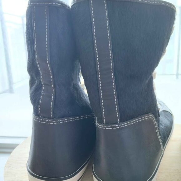 Tory Burch Benjamin Hi-Top Shearling Lined Leather Sneakers - Picture 5 of 8